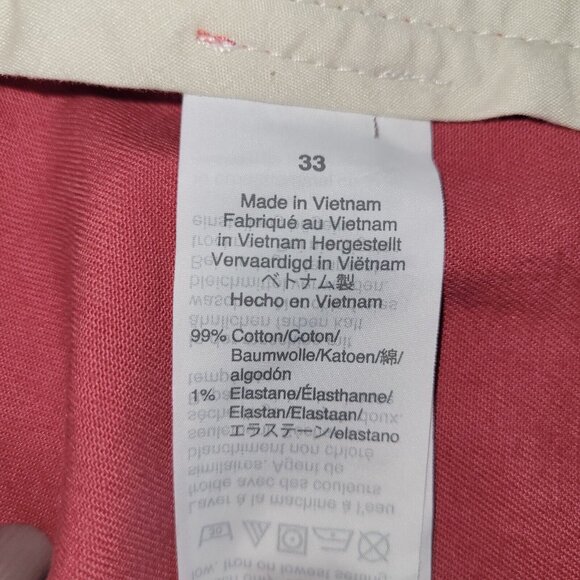 J Crew Shorts Mens 33 Red 9" Flat Front Golf Preppy Beach‎ Classic Style H5020 - Picture 6 of 12